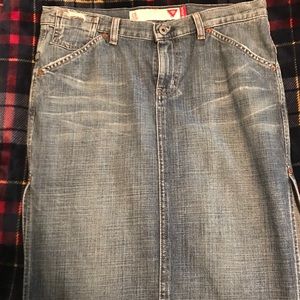 Guess mid-length denim skirt